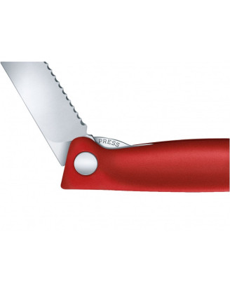 Nóż Victorinox Swiss Classic 6.7831.FB ząbkowany, czerwony, składany
