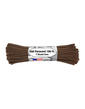 Paracord Atwood Rope MFG 550-7 4 mm 30,48 m  brązowy