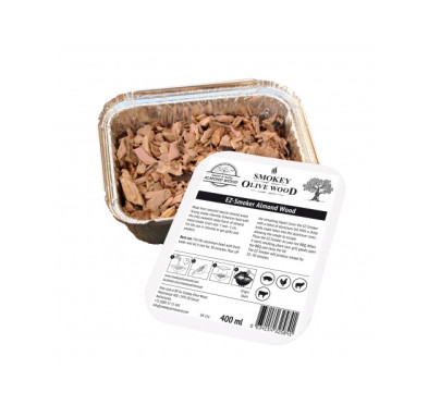 Smokey Olive Wood Migdałowe zrębki wędzarnicze EZ-Smoker No 2 400 ml - Pyszny dym z Hiszpanii!