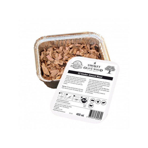 Smokey Olive Wood Migdałowe zrębki wędzarnicze EZ-Smoker No 2 400 ml Smokey Olive Wood Migdałowe zrębki wędzarnicze EZ-Smoker No 2 400 ml