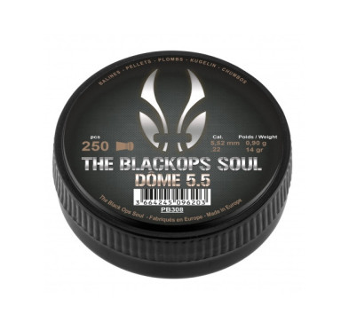Śrut Black Ops Dome 5,52 mm 250 - Francja, gwintowana lufa, zaokrąglona główka
