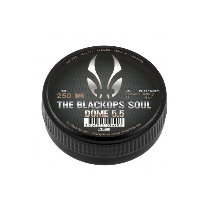 Śrut Black Ops Dome 5,52 mm 250 - Francja, gwintowana lufa, zaokrąglona główka
