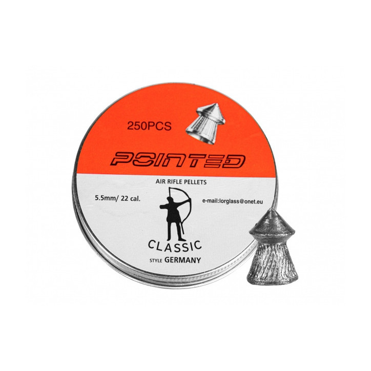 Śrut diabolo Classic Pointed Boxer 5,5 mm - doskonały wybór dla precyzyjnych strzałów (60 characters)