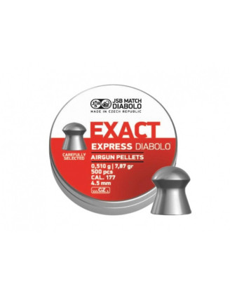 Śrut diabolo JSB Exact Express 4,52/500 - śrucina o zaokrąglonej główce | 4,5 mm