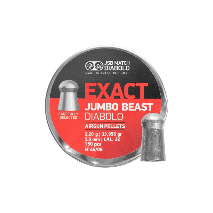 Śrut diabolo JSB Exact Jambo Beast 5,52/150 - Mistrz precyzji w kalibrze 5,5 mm!