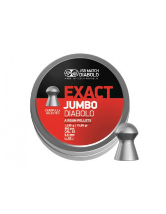 Śrut diabolo JSB Exact Jumbo 5,52 mm 500 szt. - Precyzja i jakość z Czech!