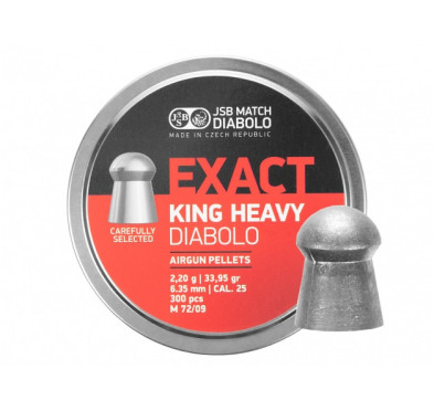 Śrut diabolo JSB Exact King Heavy 6,35/300 - skuteczność i precyzja!