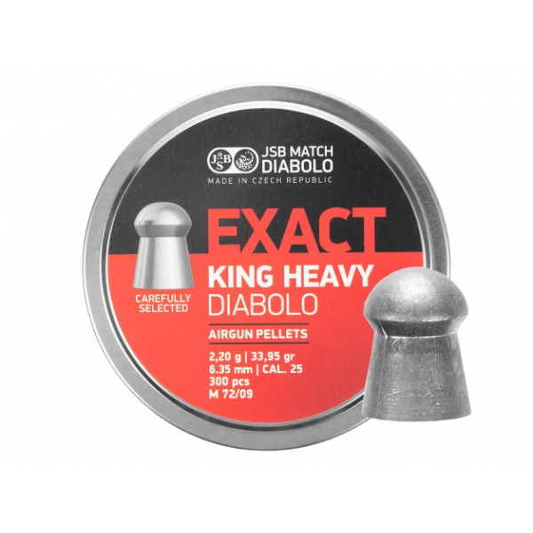 Śrut diabolo JSB Exact King Heavy 6,35/300
Śrut diabolo JSB Exact King Heavy 6,35/300