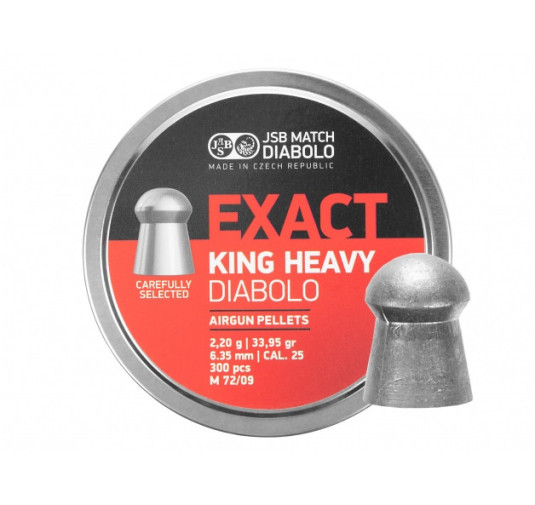 Śrut diabolo JSB Exact King Heavy 6,35/300 - skuteczność i precyzja!