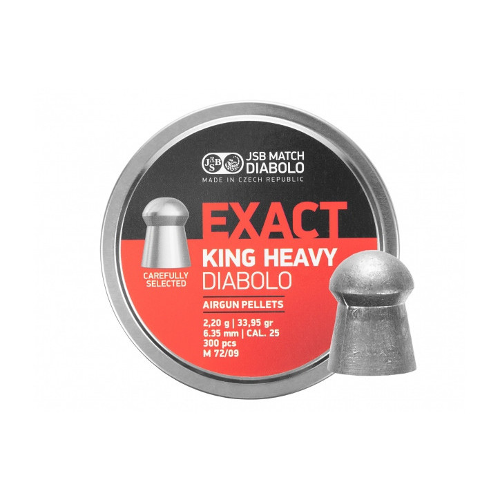 Śrut diabolo JSB Exact King Heavy 6,35/300 - skuteczność i precyzja!