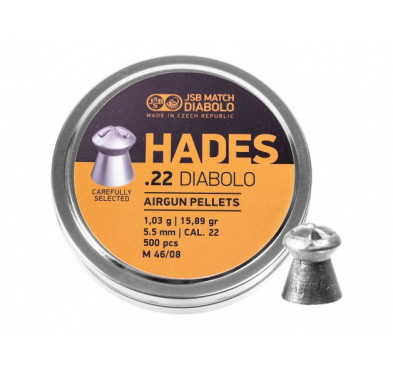 Śrut diabolo JSB Hades 5,5 mm - mocne i precyzyjne, 500 szt.