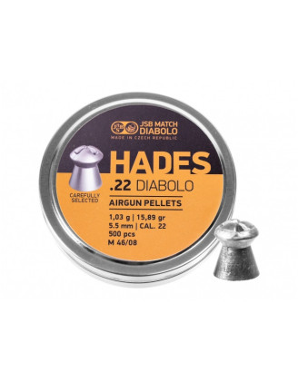 Śrut diabolo JSB Hades 5,5 mm - mocne i precyzyjne, 500 szt.