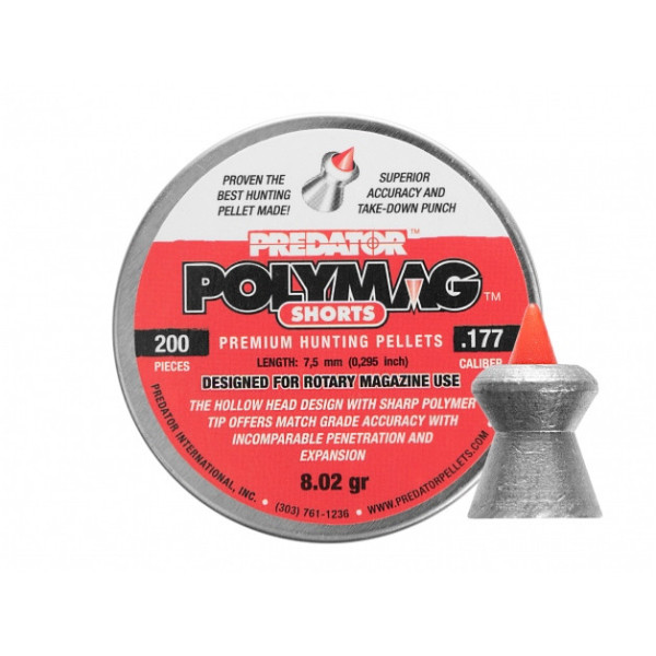 Śrut diabolo JSB Polymag Short 4,5 mm 200 szt.
Śrut diabolo JSB Polymag Short 4,5 mm 200 szt.