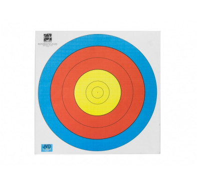 Tarcza papierowa 40 cm JVD FITA WA - 6 pierścieni, 3 kolory