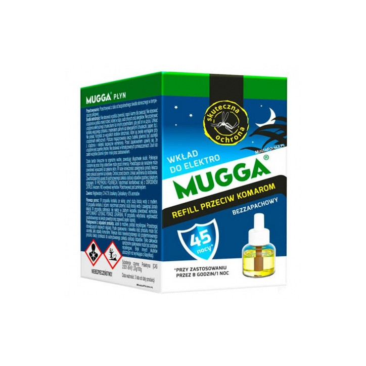 Wkład do elektrofumigatora Mugga 45 nocy 35ml - skuteczne środki na owady