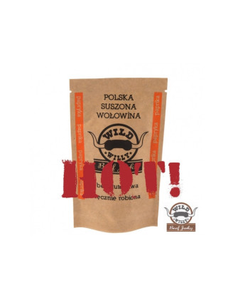 Suszone wołowina z ostrą papryką - Wild Willy, przekąska 30g