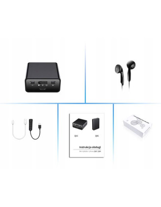 Podsłuch Q65 Detekcja + Magnes USB / 32GB - Słuchawka Szpiegowska!