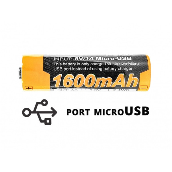 Akumulator Fenix USB ARB-L14U (14500 1600 mAh 1,5 V) Akumulator Fenix USB ARB-L14U (14500 1600 mAh 1,5 V)