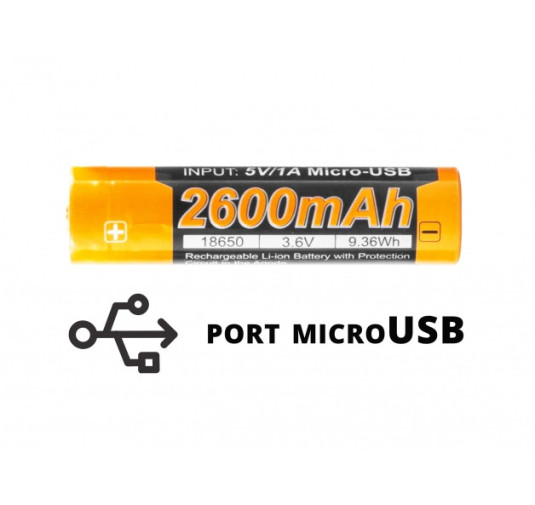 Akumulator Fenix USB ARB-L18U (18650 2600 mAh) - wysoka wydajność i ochrona