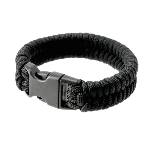 Bransoletka Paracord EDCX Fish black M