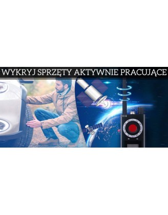 Wykrywacz podsłuchów i GPS DM-K18 ( Pluskwy, lokalizatory oraz kamery WI-FI )