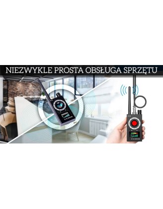 Wykrywacz podsłuchów i GPS DM-K18 ( Pluskwy, lokalizatory oraz kamery WI-FI )