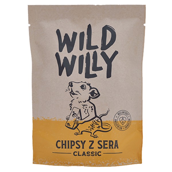Chipsy z sera twardego dojrzewającego Wild Willy 50 g Chipsy z sera twardego dojrzewającego Wild Willy 50 g