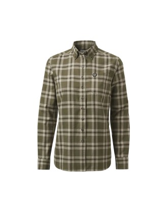 Koszula damska Chevalier Teal Light Flannel Olive Green Checked 34