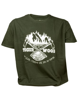 Koszulka męska TigerWood Two Axes zielona L