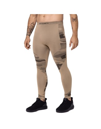 Legginsy męskie Spaio Military piaskowe L