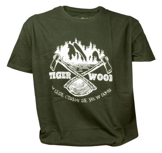 Koszulka męska TigerWood Two Axes zielona M