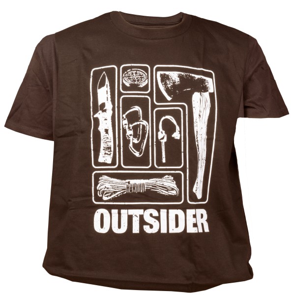 Koszulka męska TigerWood Outsider brązowa M