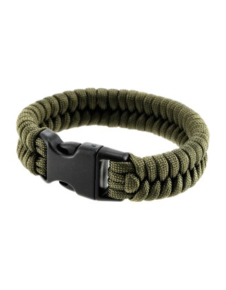 Bransoletka Paracord EDCX Fish army green L