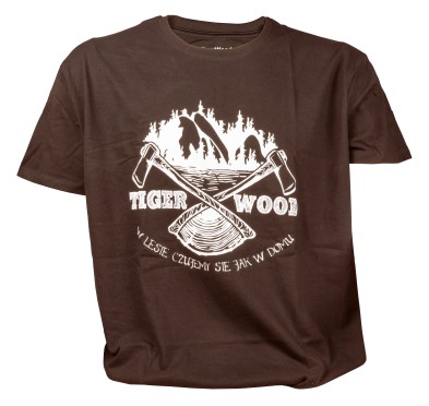 Koszulka męska TigerWood Two Axes brązowa L