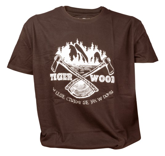 Koszulka męska TigerWood Two Axes brązowa L