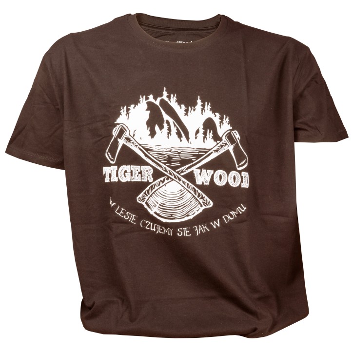 Koszulka męska TigerWood Two Axes brązowa L