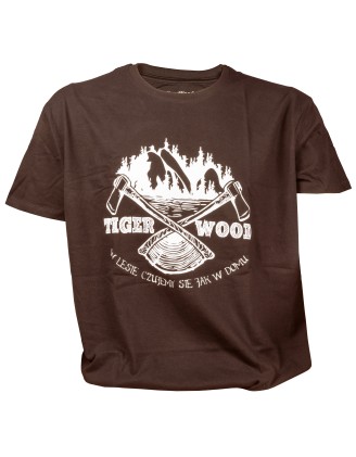 Koszulka męska TigerWood Two Axes brązowa L
