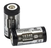 Akumulator XTAR 16340 / R-CR123 3,7V Li-ion 650mAh z zabezpieczeniem Akumulator XTAR 16340 / R-CR123 3,7V Li-ion 650mAh z zabezpieczeniem