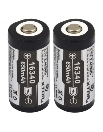 Akumulator XTAR 16340 / R-CR123 3,7V Li-ion 650mAh z zabezpieczeniem