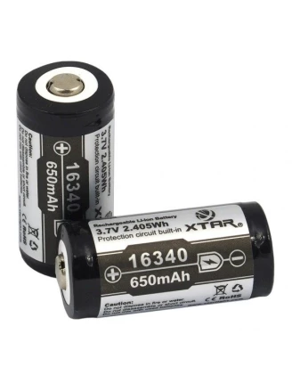Akumulator XTAR 16340 / R-CR123 3,7V Li-ion 650mAh z zabezpieczeniem