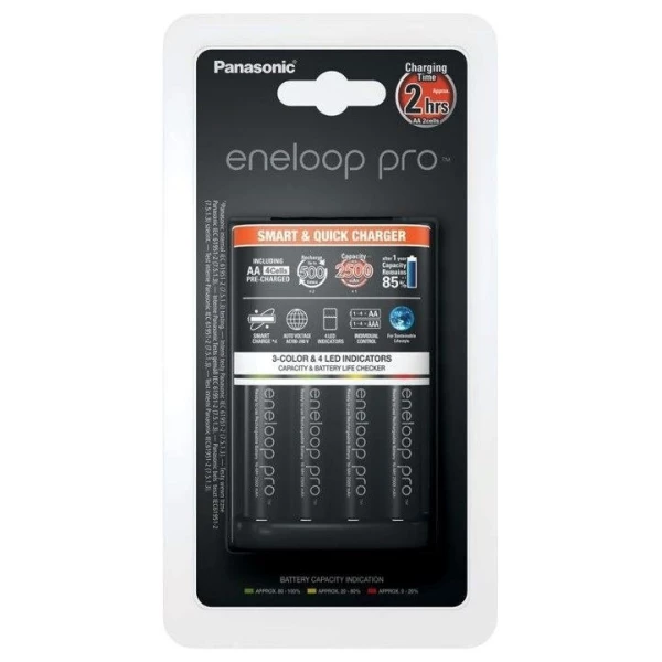Panasonic Eneloop BQ-CC55 + 4 x R6/AA Eneloop 2550mAh Panasonic Eneloop BQ-CC55 + 4 x R6/AA Eneloop 2550mAh