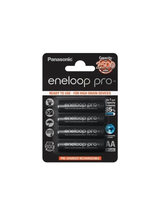 4 x Panasonic Eneloop PRO R6/AA 2550mAh BK-3HCDE/4BE (blister)