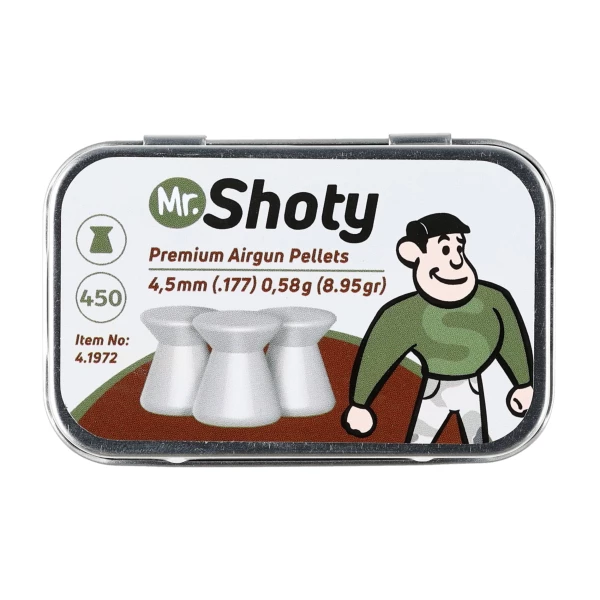 Śrut płaski Mr. Shoty 4,5 mm 0,58 g 450 szt. Śrut płaski Mr. Shoty 4,5 mm 0,58 g 450 szt.