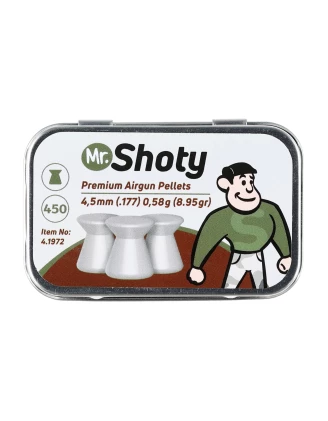 Śrut płaski Mr. Shoty 4,5 mm 0,58 g 450 szt.