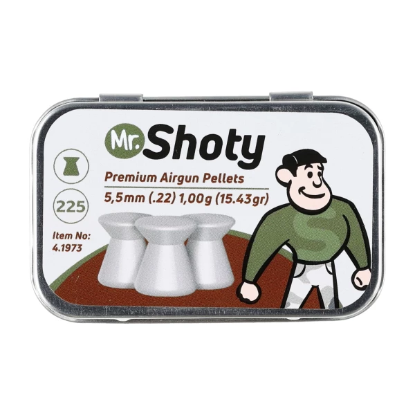Śrut płaski Mr. Shoty 5,5 mm 1,00 g 225 szt. Śrut płaski Mr. Shoty 5,5 mm 1,00 g 225 szt.