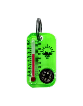 Brelok z termometrem i kompasem Sun Co. Therm-O-Compass Neon zielony