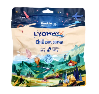 Lyommy Chili con carne 350g - Liofilizowana żywność turystyczna