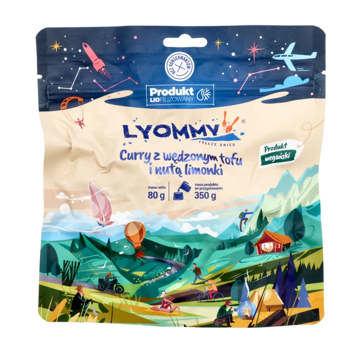 Lyommy Curry z Tofu i Limonką - Liofilizowany Posiłek Wegański