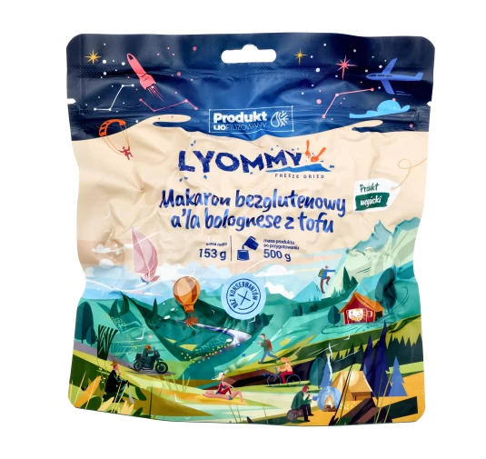 Lyommy Makaron Bolognese Tofu 500g - Liofilizat Wegański
