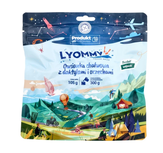 Lyommy Owsianka Chałwowa z Daktylami i Orzechami - Liofilizowany Posiłek